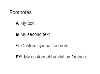 Footnote explanations