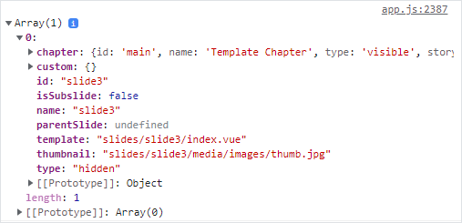 getFlatHiddenSlides response example