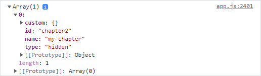 getHiddenChapters response example